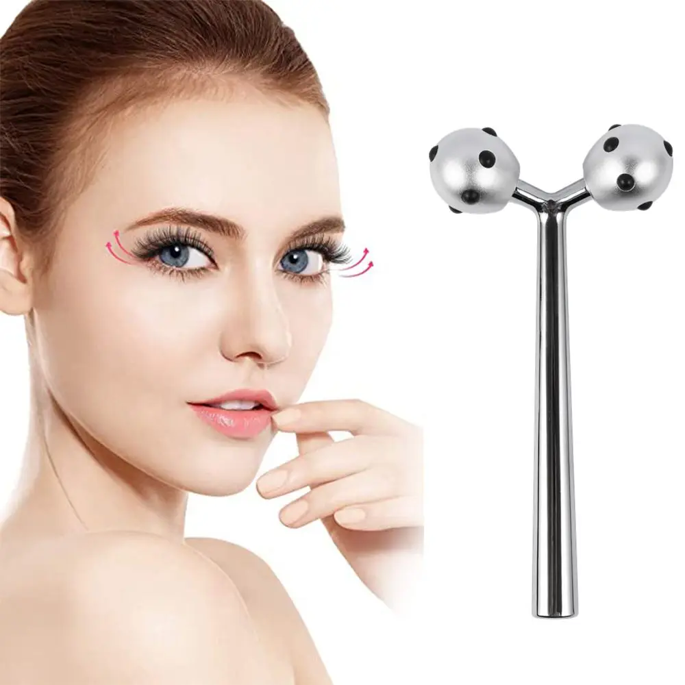 

Factory Price 24k Gold 3D Germanium Roller face massager face lift tool Portable face massage roller kit Mini Beauty Bar