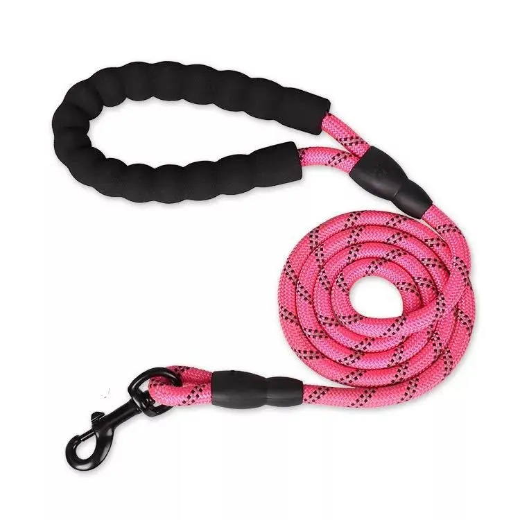 

High Quality Design Paracord Nylon Reflective Luxury Dog Leash Rope Pet Collars & Leashes For Running, Blue ,black,green,red,pink