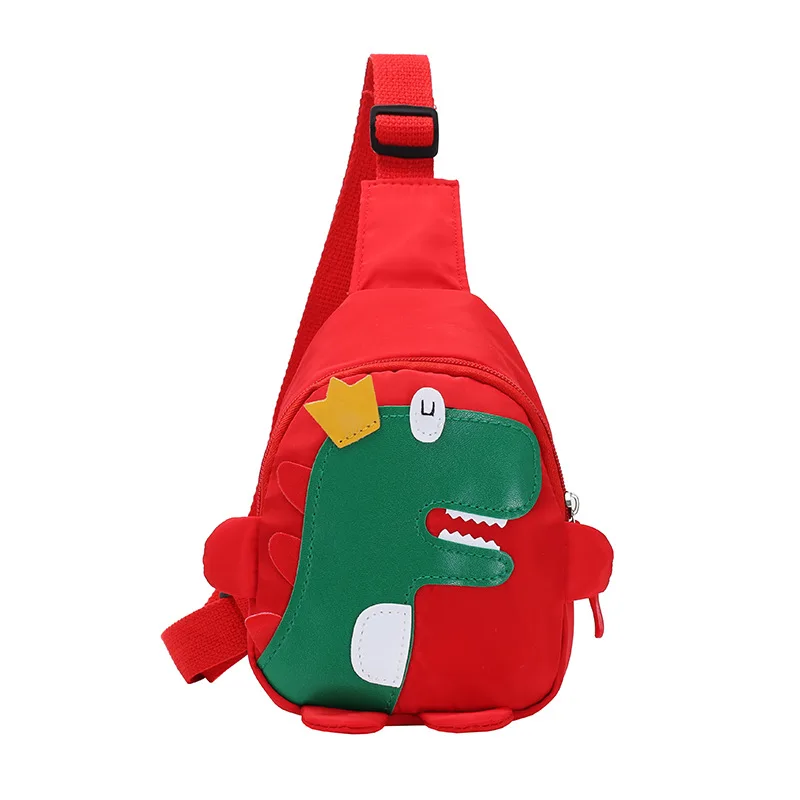 

Dinosaur Cartoon Waist Bag Nylon Children Cross Body Bag Kid's Chest Bag, Customizable