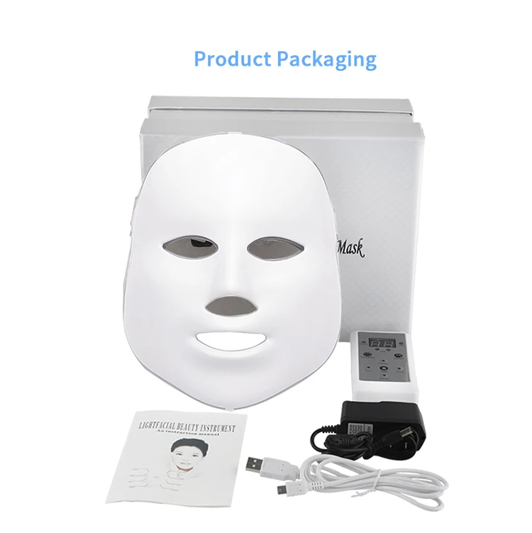 

Electric 7 color light up face care led face mask for skin transforming