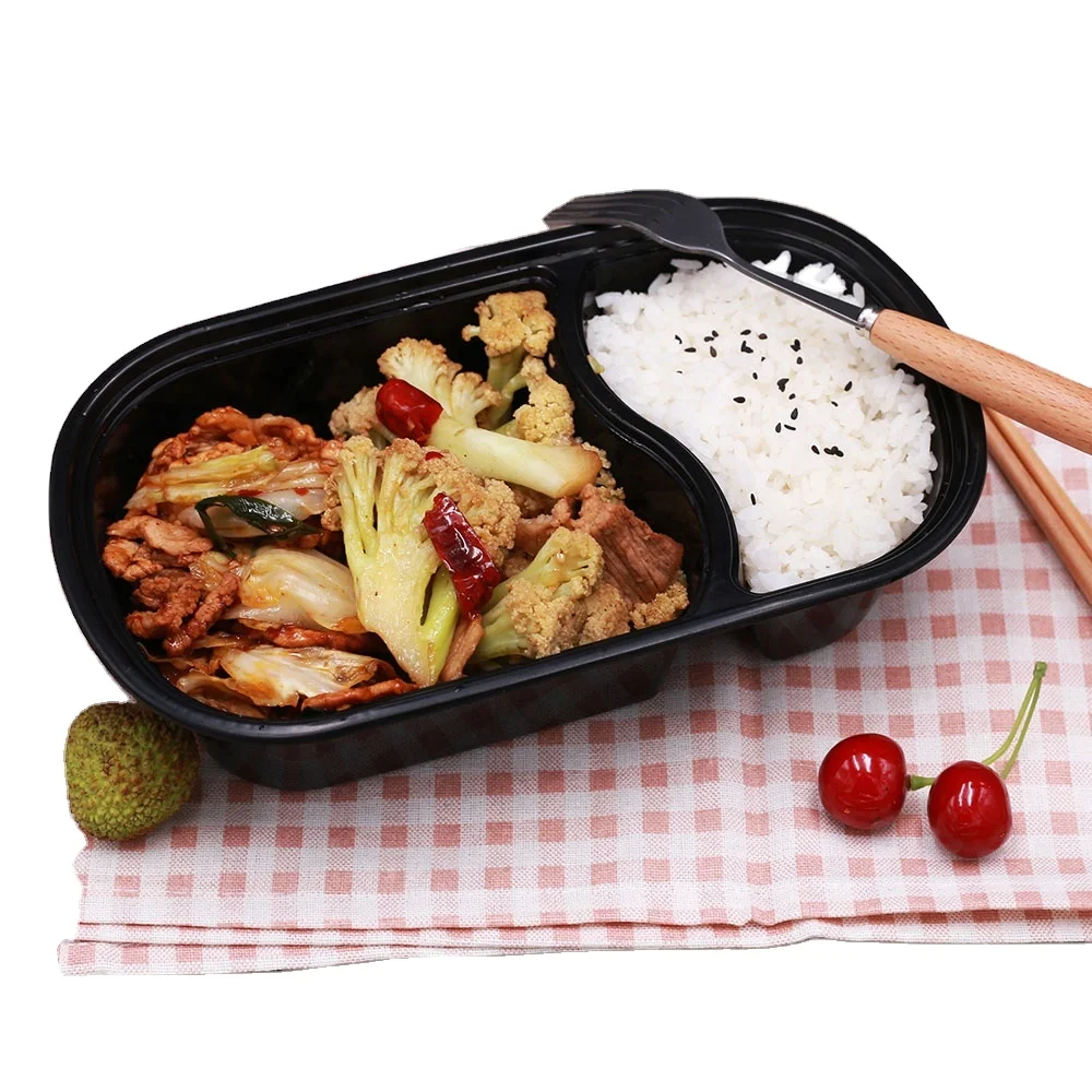 

Disposable transparent lunch boxes are hot sellers 2 compartment food container