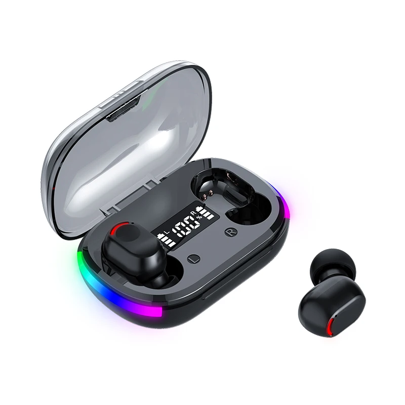 

Gaming Mini Earphone RGB LED Display Smart Touch Control Sensor Earphones Headset ANC True Wireless Stereo Headphone Earbuds