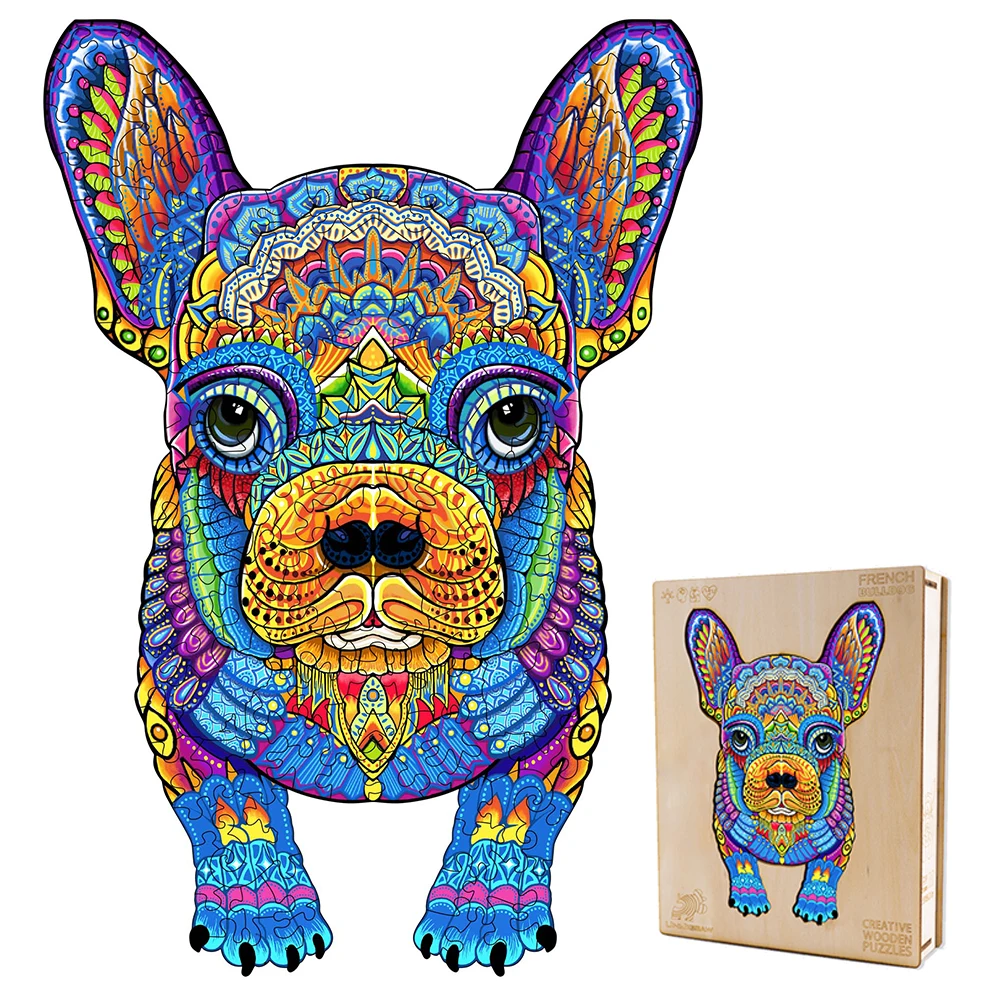 

FRENCH BULLDOG new design animal jigsaw puzzle Wooden puzzle for adult