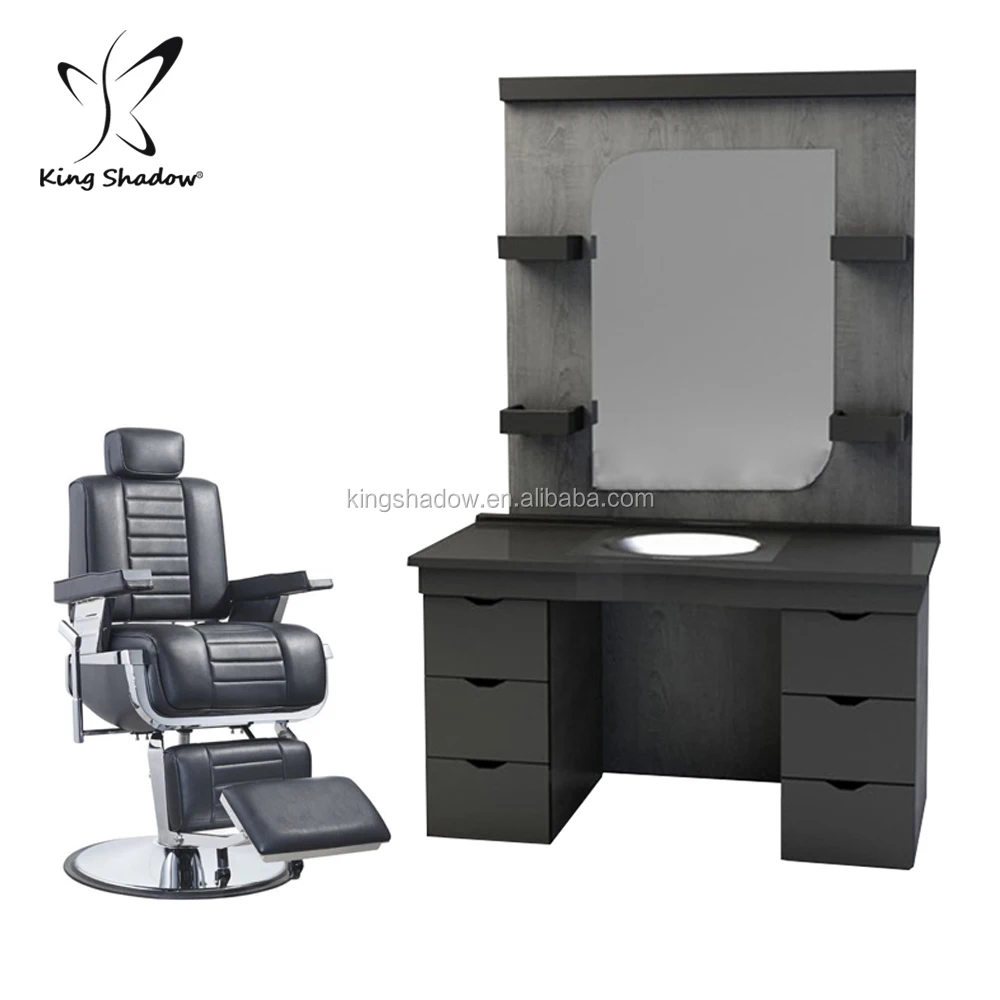 High Quality Drawers Table Styling Station Salon Hair Station With Sink