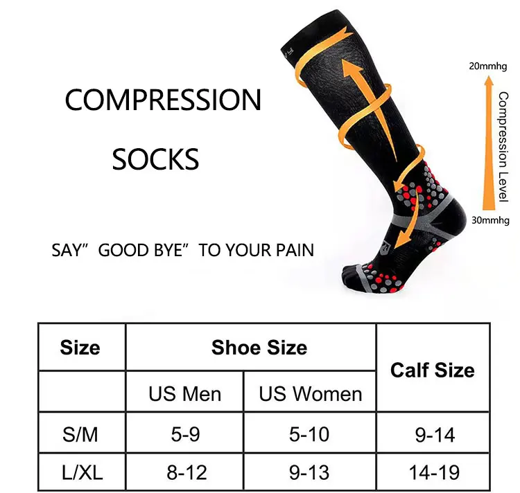 XN8 Calcetines de compresión Compression Socks para Mujeres y Hombres atlético Correr Viajar 