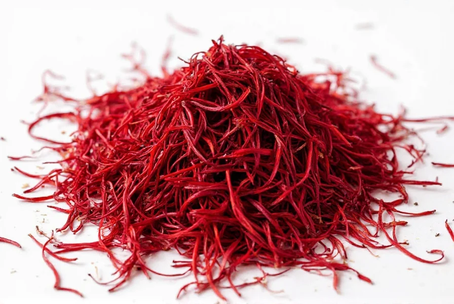 Close-up of saffron dust