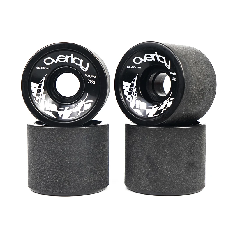 

china cheap 58*40mm PU custom logo skate Skateboard Wheels, Black