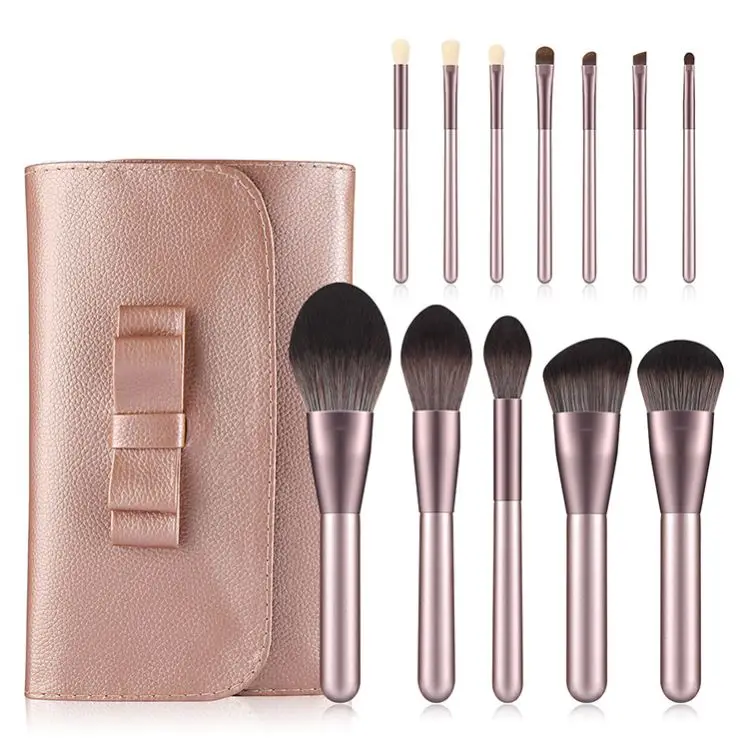 

Manufacturer Wholesale High Quality Aluminum Tube Makeup Brushes Sets, Purple