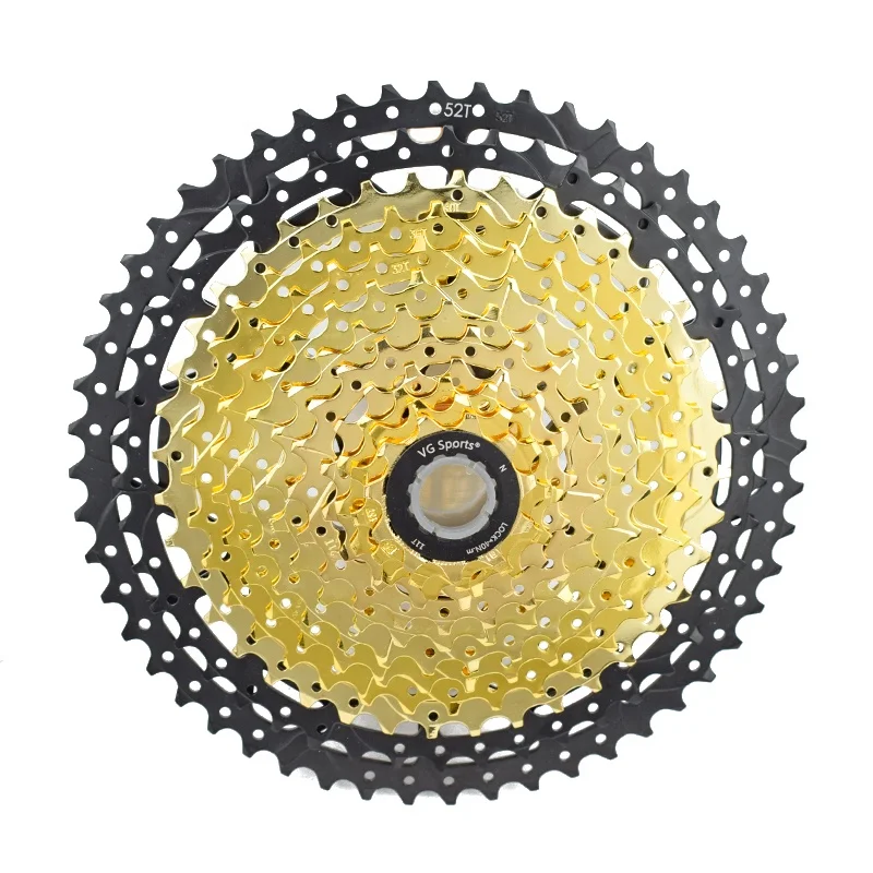 

VG Sports 12 Speed 11-52T Bicycle Black Cassette Freewheel for MTB Mountain Bike Parts, Gold