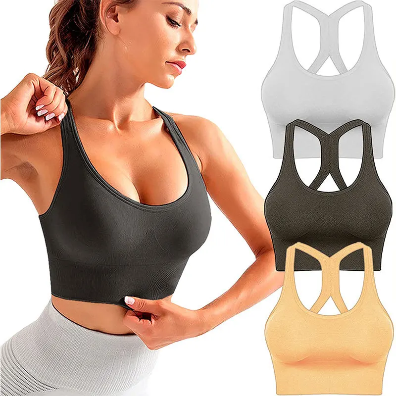 

Seamless Comfortable Yoga Bra Sports Bras for Women with Removable Pads
