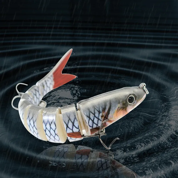 

135mm 8 Sections ABS Plastic Freshwater Hard Colorful Wobblers Multi Jointed Swimbait Hard Fishing Lure