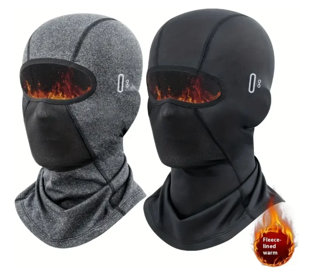 Wholesale Custom Polyester Ski Mask Winter Outdoor Sports Full Face Cover Balaclava Breathable Water-Repellent Fleece Lining