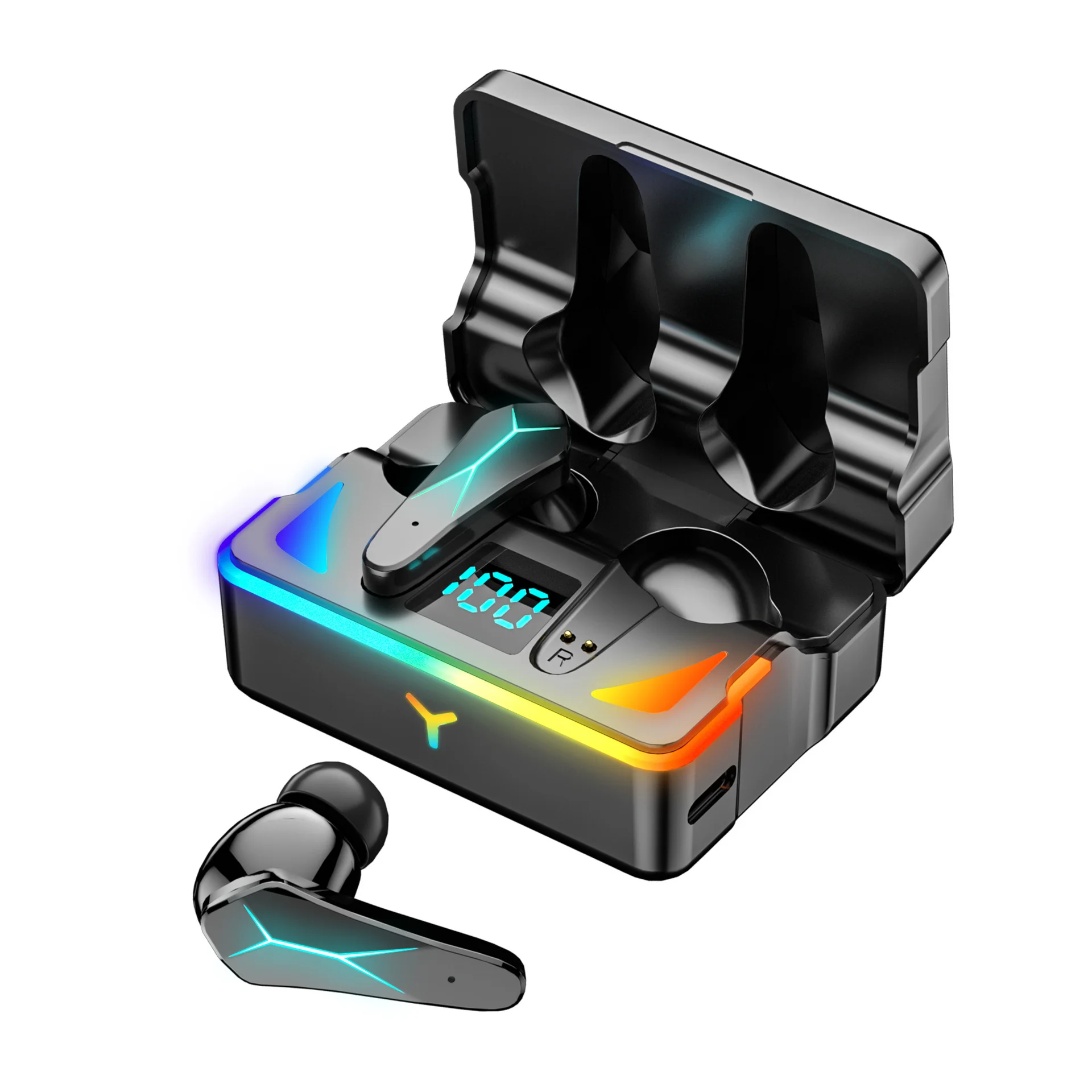 

Tws Bluetooth 5.1 Earphone Wireless Earbuds Half In-ear Noise Reduction Low Latency Gaming With Mic Buds