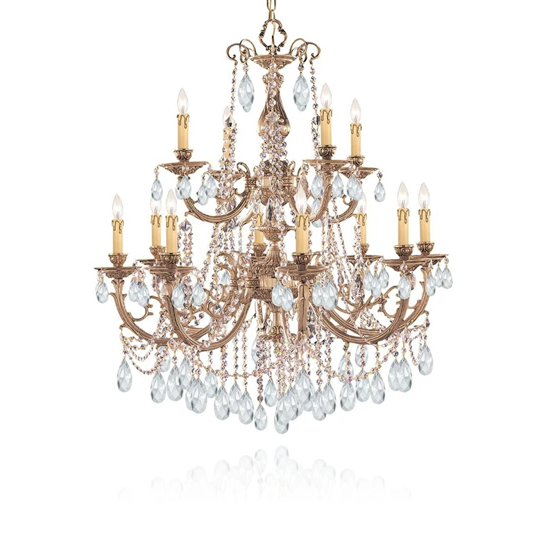 Top Quality Crystal Lighting Chandelier Ceiling Lights Geometric Chandelier 4 Rings Hanging Lamp for Living Room Bedroom