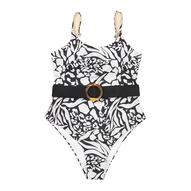 

Hot Style Spaghetti Strap High-elastic Bohemian Belt Full-body Print One-piece Style