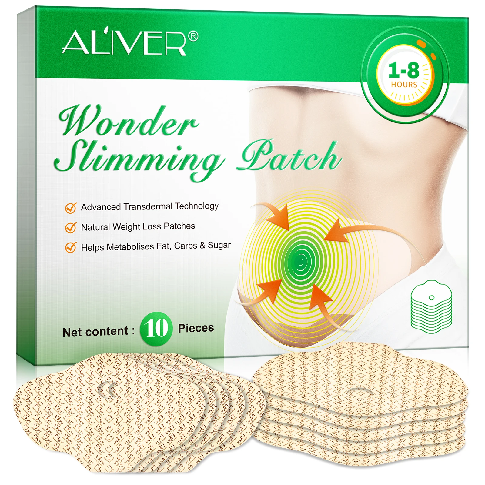 

ALIVER private label helps metabolises fat carbs sugar fast weight loss slim patch stickerswonder slimming patch sticker