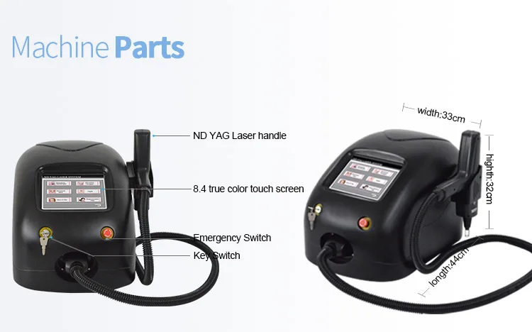 2020 newest Korea imported 532nm 1064nm 1320nm q switched nd yag laser for tattoo removal