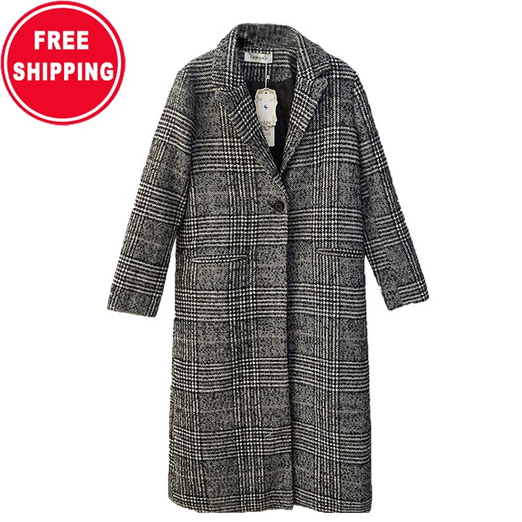 

Women Fashion Cashmere Outerwear Long Wool Womens Coat Free Shipping