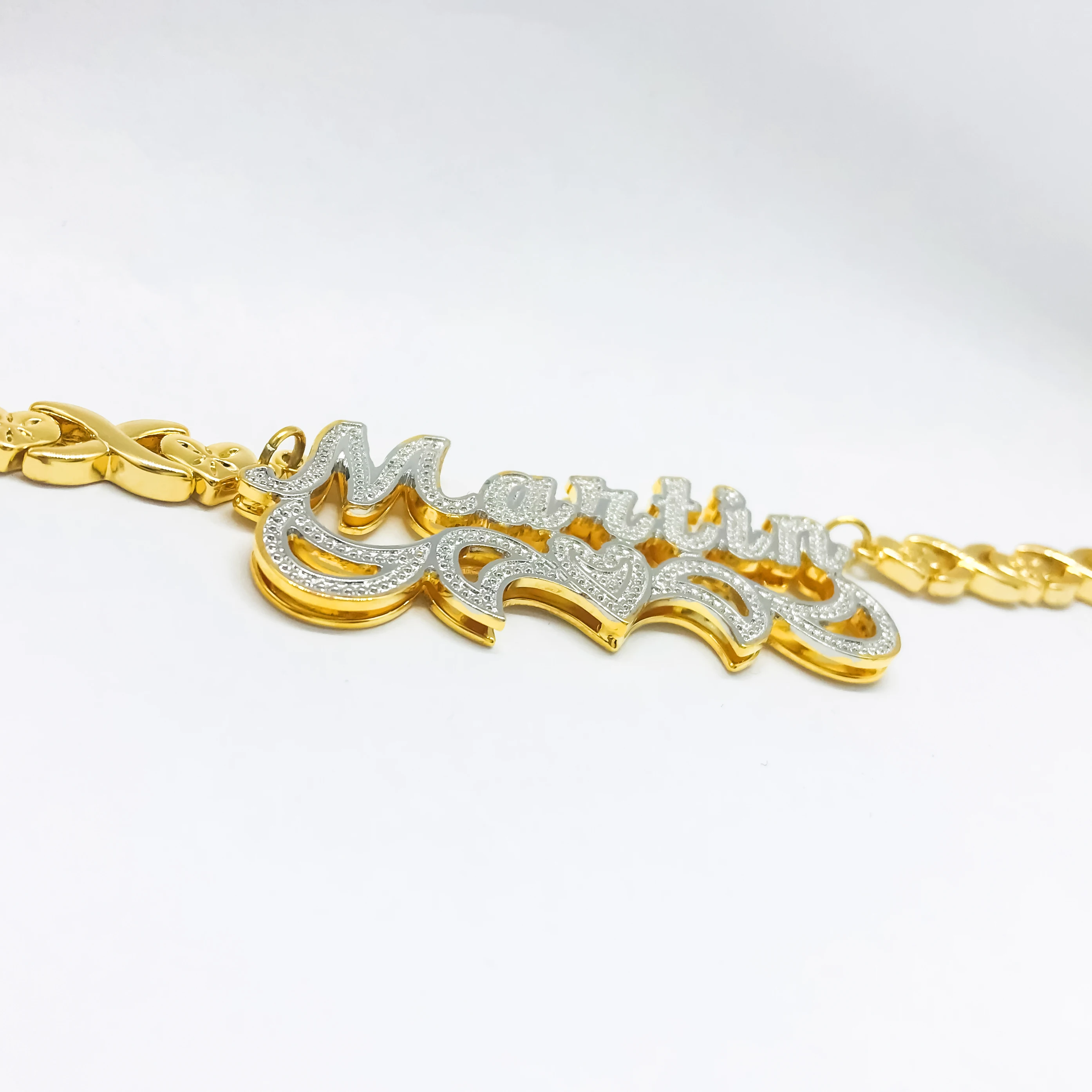 

Statement Customized Letters 18K Gold Plated Necklace Custom Name Necklace Name Necklace Personalised