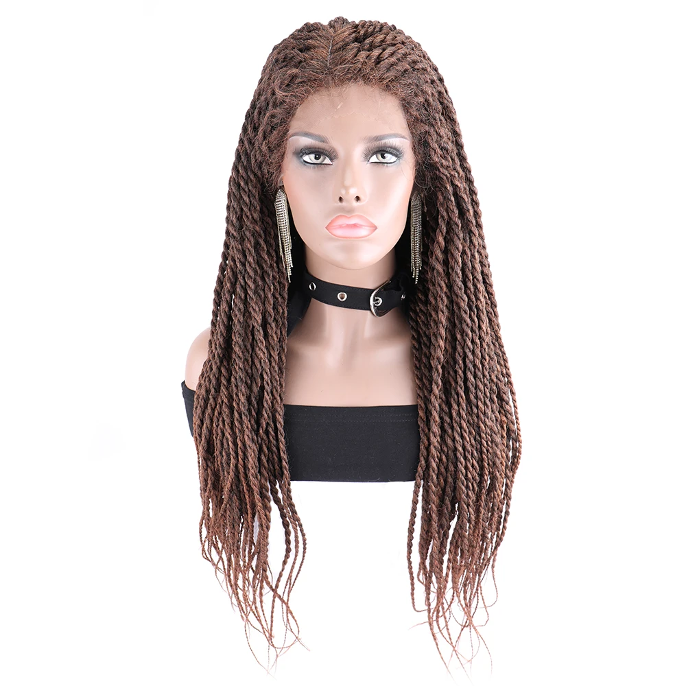 

Synthetic Hair Wigs Box Braids Lace Wig Perruque Tresse Long Dreadlock Twist Box Braided Lace Wigs For Black Women, 1b 27/613m t1b/27 t1b/30 t1b/99j t1b/613