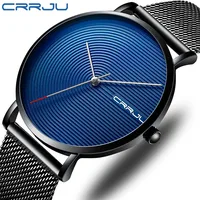 

Watch for men 2020 new Fashion Casual Sport Men Wristwatch Minimalist Ultra-thin Mesh Strap Waterproof top Luxury Watch CRRJU