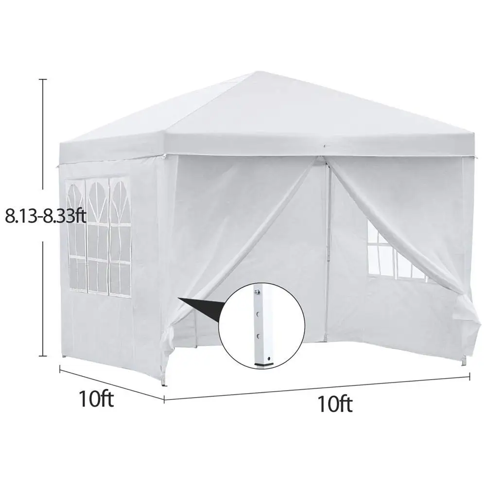 

10x10 Pop Up Canopy Tent Folding Wedding Party Commercial Event Pavilion Waterproof, Customized