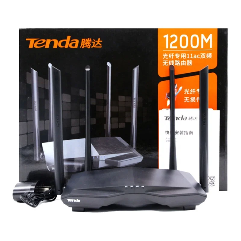 

Wholesale Tenda Ac6 Smart Dual Band Home Ac1200M Manage English Interface Wifi Router, White black