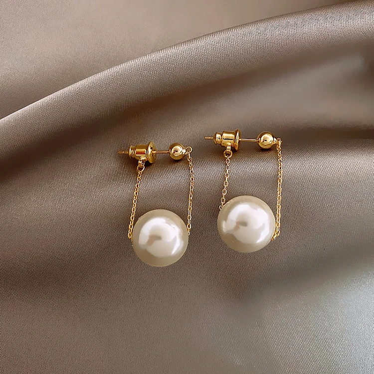 

New Fashion Jewelry Simple Elegant Small Pearl Pendant Earrings Party Ladies' Unusual Dangle Earrings Accessories For Women