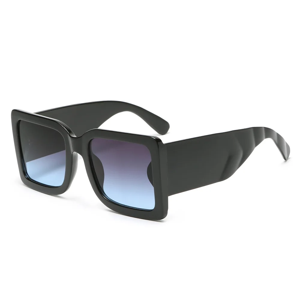 

Super Big Square Frame Stitching Color Retro Vintage Wide Leg Sunglasses