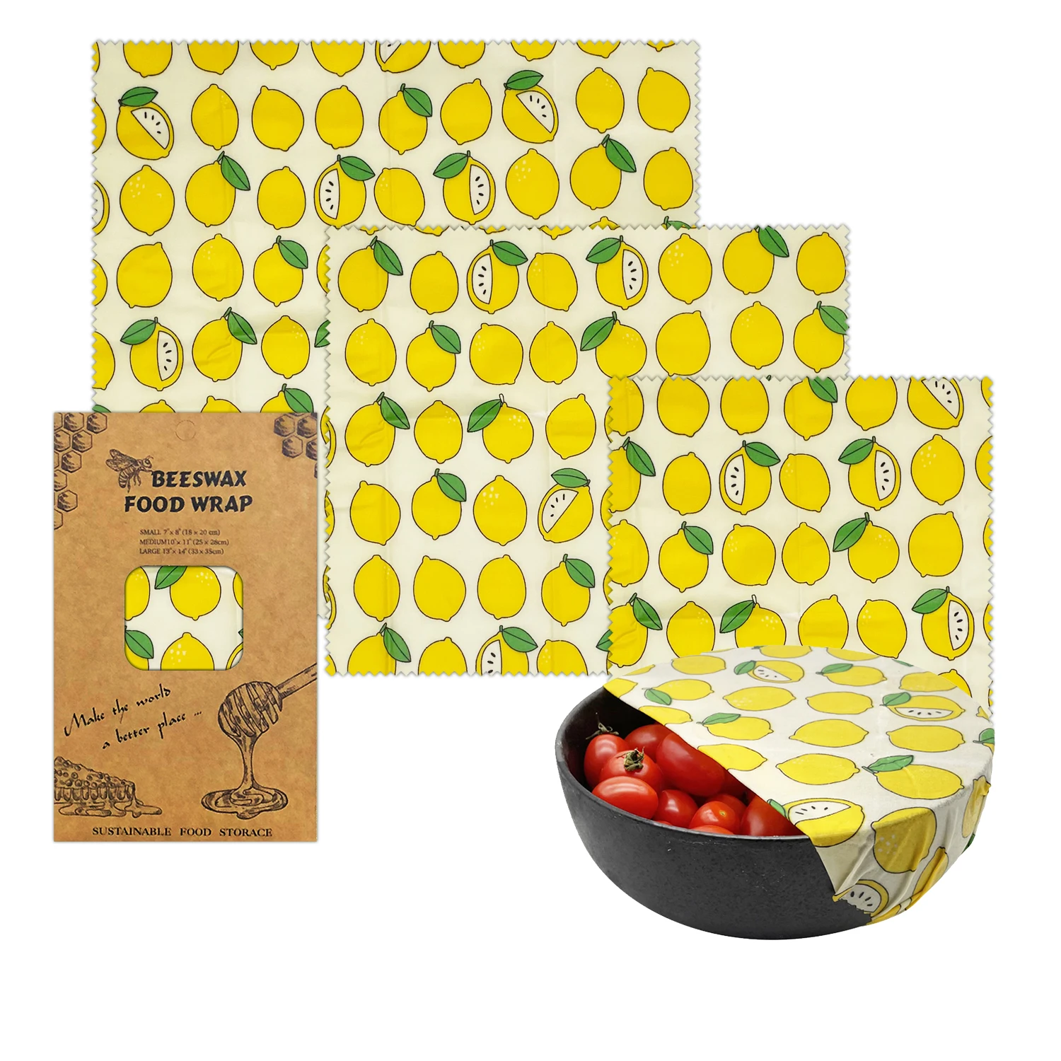 

Eco Friendly Reusable Food Wraps Biodegradable Sustainable Plastic Free Food Beeswax Wraps