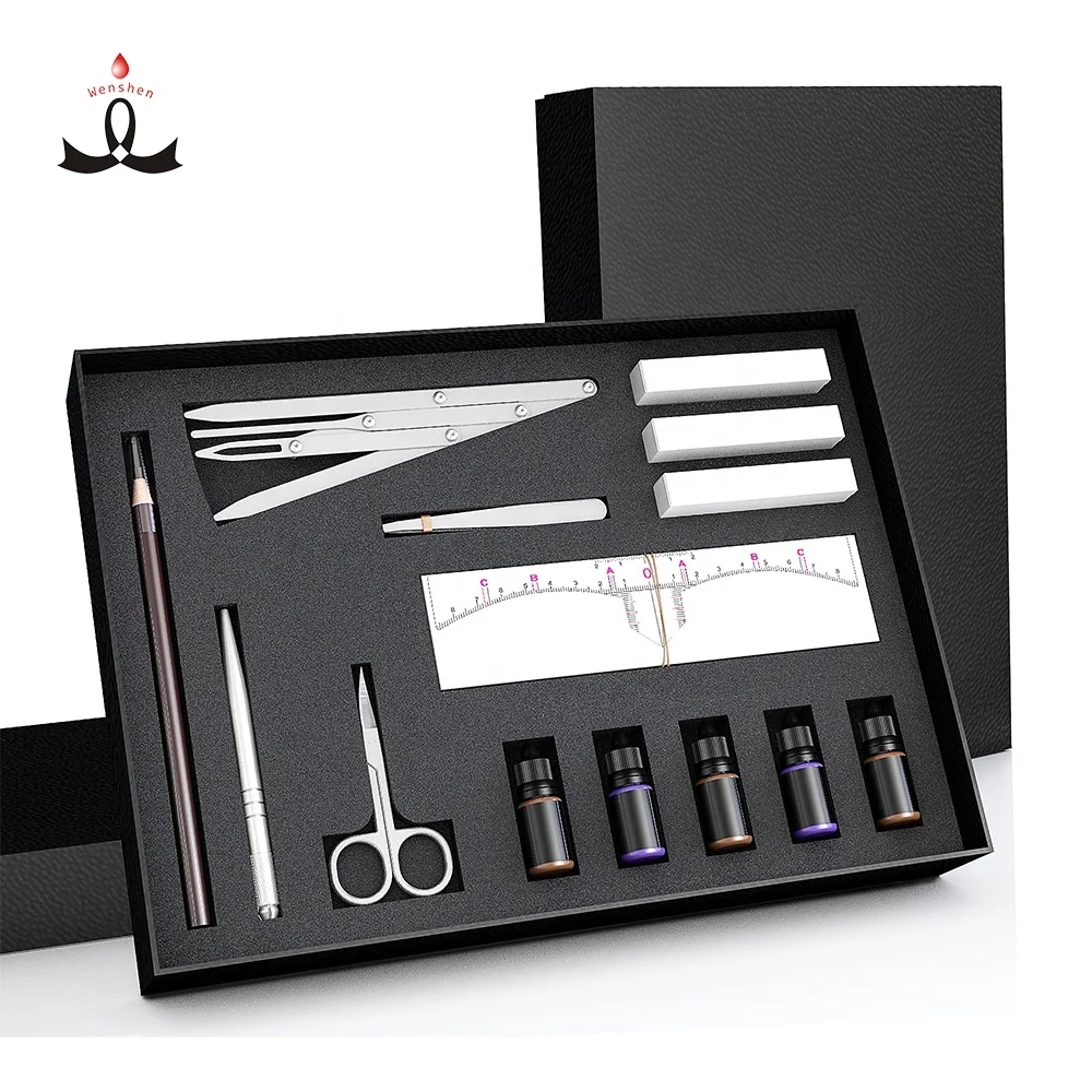 

Factory Direct Permanent Makeup Tattoo Kit Microblading Advanced Master Training Kit for Microblading PMU Class, Black