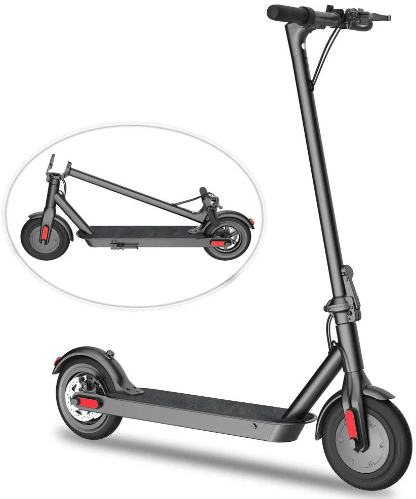 

18.6 Miles Range Foldable Portable Scooter Electric Scooters Sale, Black