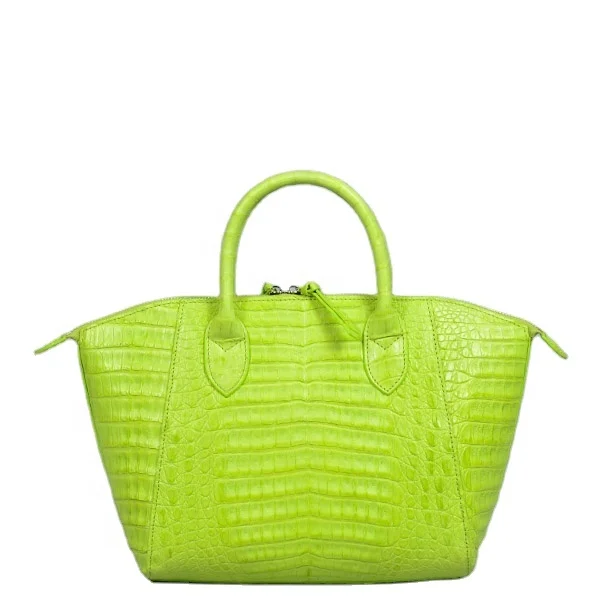 

Luxury real Crocodile belly bag leather bags exotic handbags green leather lady bags wholesale brand women purse