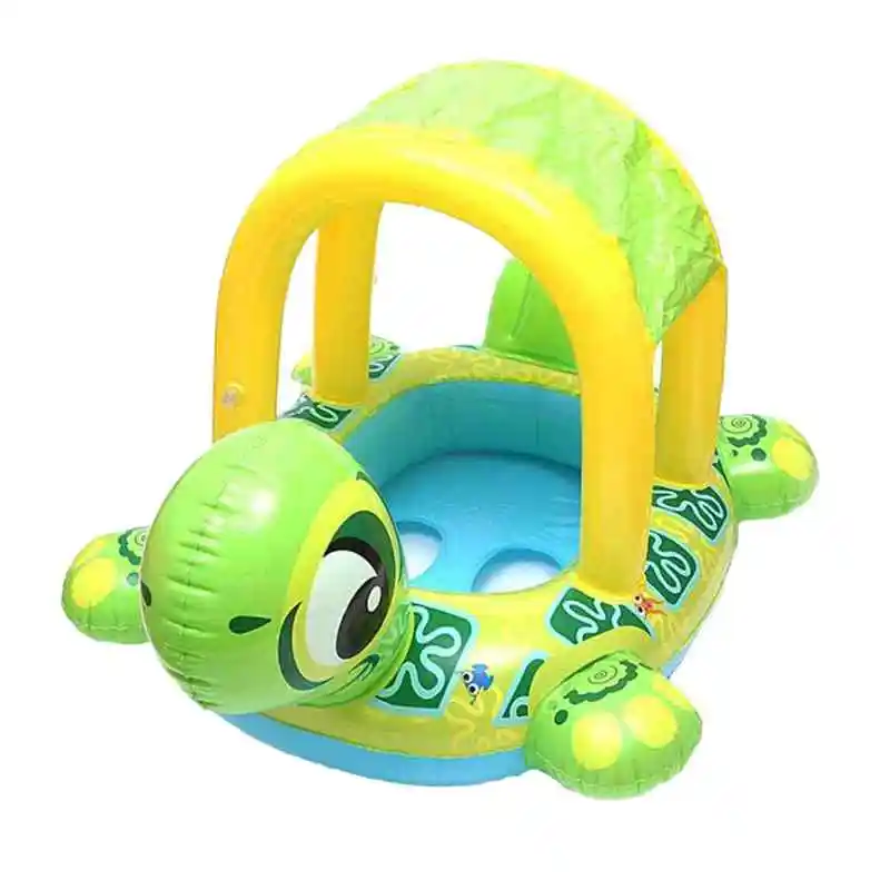 

Inflatable Swim Float Toys Cartoon Turtle Shape Water Sport For Baby Kids Environmental Non-toxic Material Swimming Pool Toys, Brown, wood grain