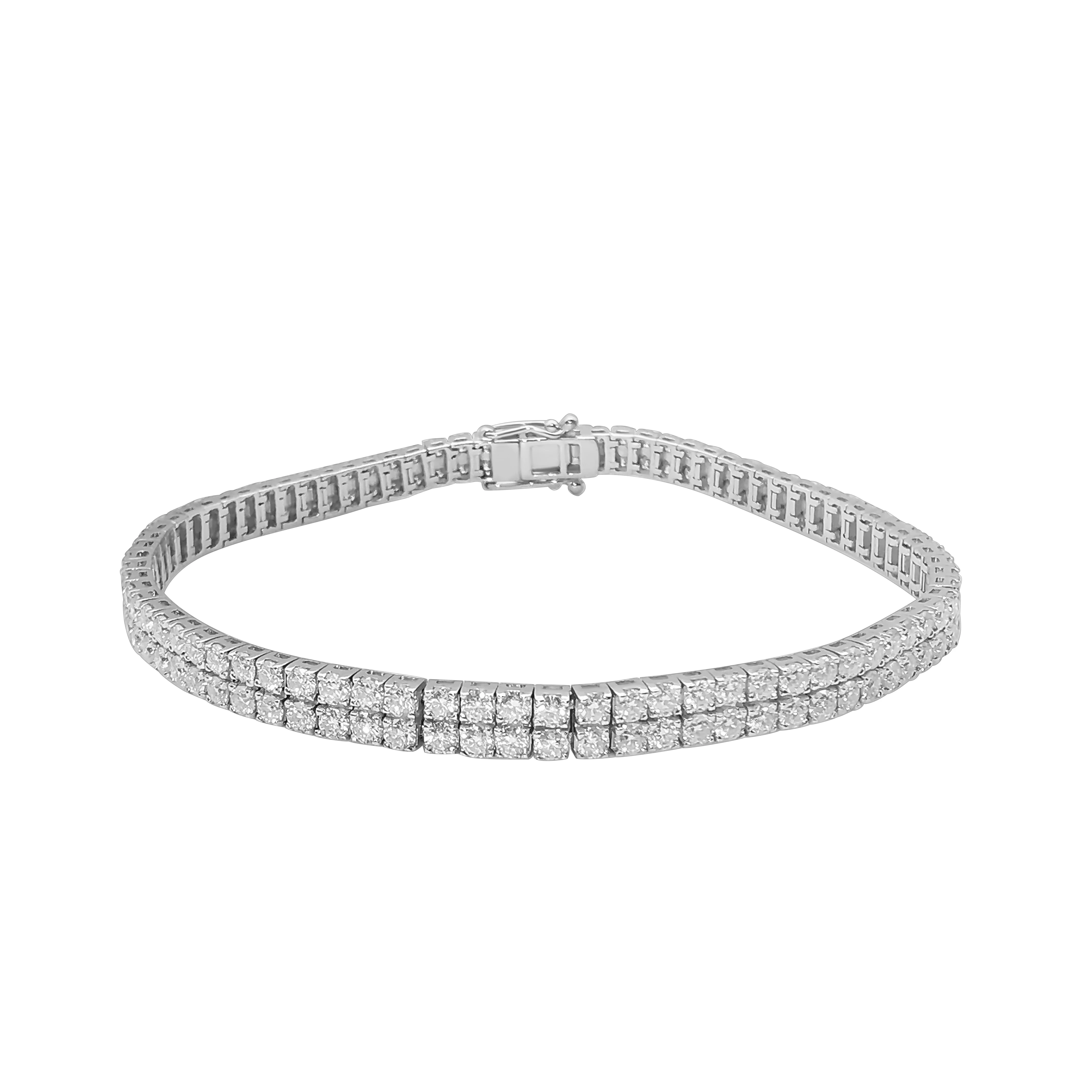 

Fashion 9K White Gold Adjustable white Zircons Women Tennis Bracelet
