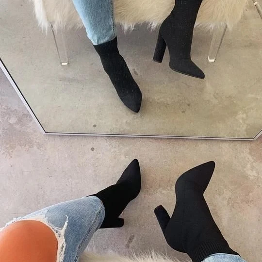 

Botas de mujer Colorful Elegant Lady Ankle High Heel Boots