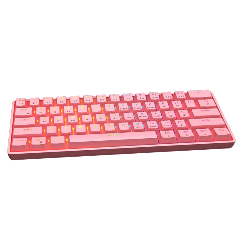 

AIWO Amazon Hot Hot wireless Rechargeable RGB Lamp effect brown red blue switch 60% mechanical gaming keyboard 60% pink, Black/white/blue/pink