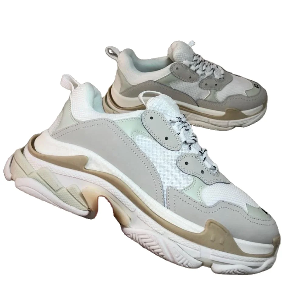 

Fashion 17FW Triple S Sneakers Triple S Casual shoes Dad Shoes for Mens Women Beige Sports Tennis Platform Runnner Shoes
