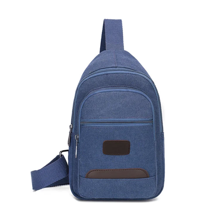 

Vintage men boys sport travel durable canvas phone bag crossbody bag sling chest cross bag, Camouflage/army