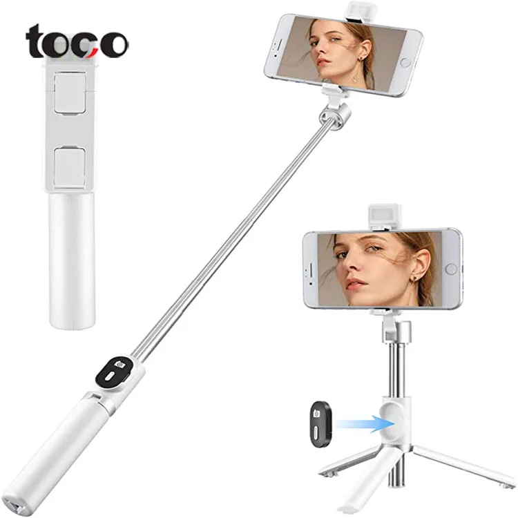 

TOCO Mini Alloy Electric Mobile Shutter Cellphone Tripod flexible holder selfie stick, Balck white other