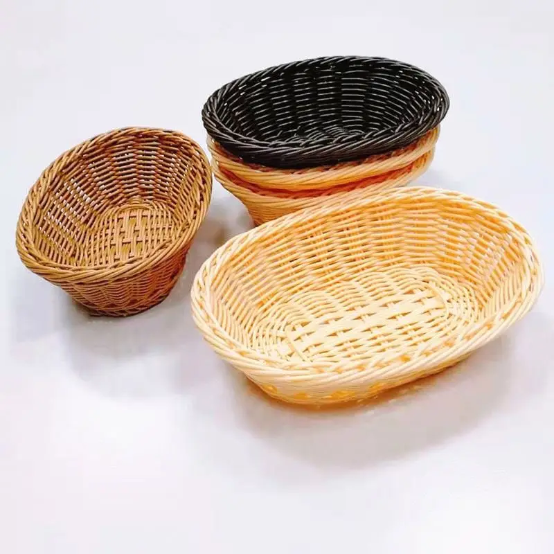 

High quality handicrafr bread basket pp rattan basket singapore