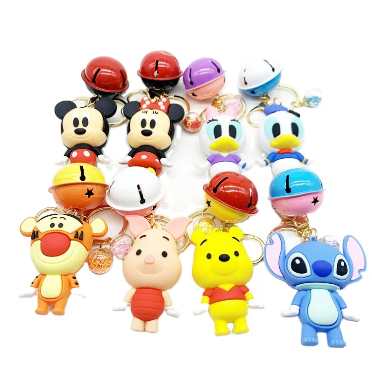 

Mickey Mouse Tigger Stitch Donald Piglet Cute Keychain Action Figures Model Christmas Gift, Colorful