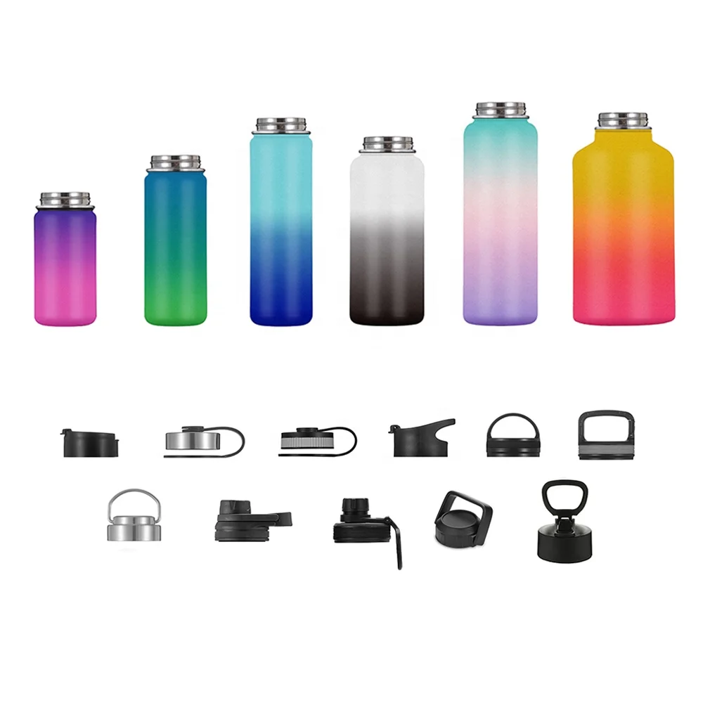

Double wall vacuum stainless steel insulated Sports drinking water bottle with custom logo for wholesale thermos vacuum flask, Customized color