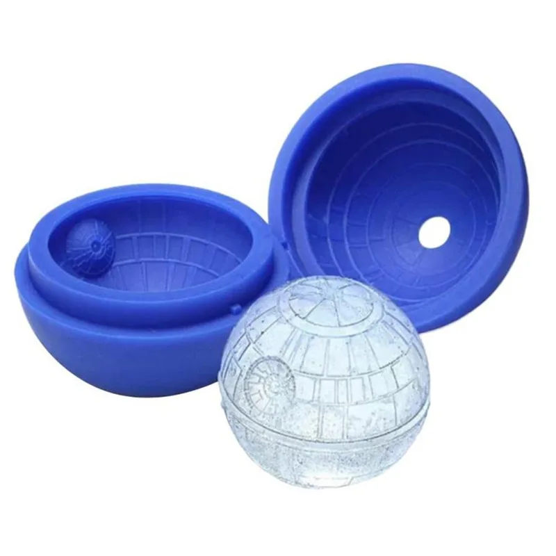 

1583 Large Death Star Ice Hockey Maker Silicone Tray Mold DIY Chocolate Maker Tool for Whiskey and Cold Drinks, Blue