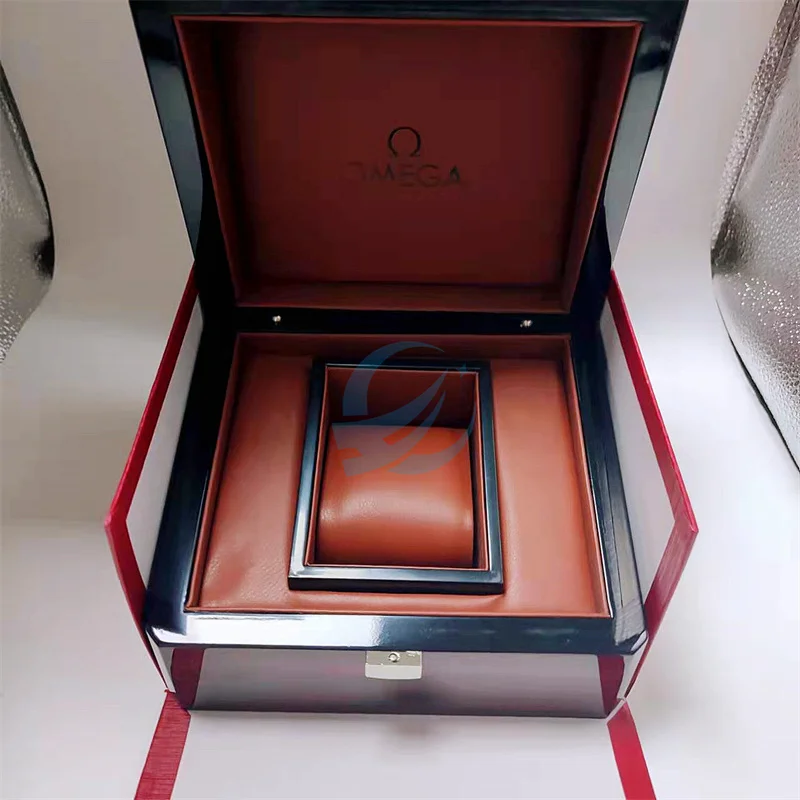 

Drop Shipping Watch Box For Omegaables Watch Famous Style Quartz Watch Case Logo Custom Gift Box Wood Box