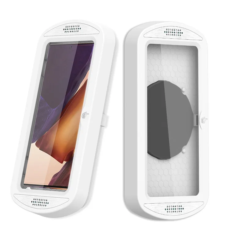 

2021 new design anti fog waterproof bathroom shower smart phone box case holder
