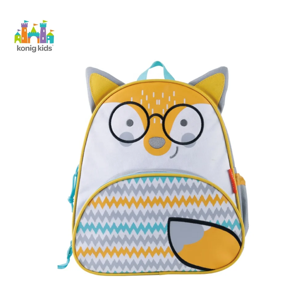 

Konig Kids High Quality Children Kids Hiking School Bags Cartoon Anti-Theft Animal School Backpack, Yello/blue