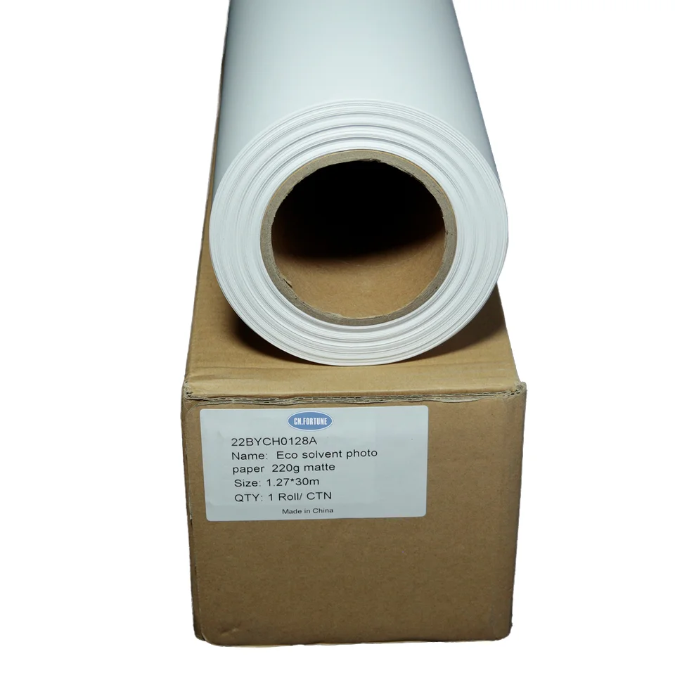 New Trends CN.FORTUNE PH-260 High Glossy Matte Photo Paper Roll for Professional Inkjet Printers 220gsm Wood Pulp Graphic Print