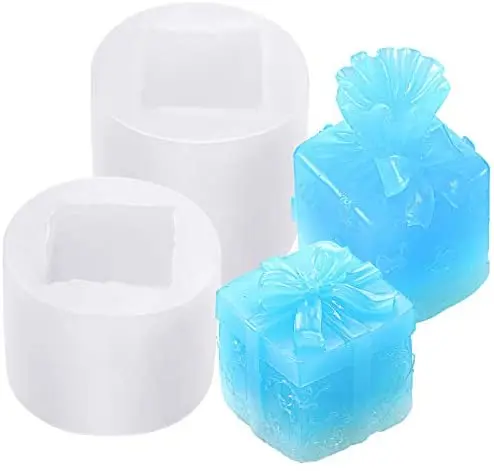 

Custom 3D Christmas Cuboid Shape Moldes De Silicona Para Velas Silicone Candle Molds for Soap and Candles Making, Customized color