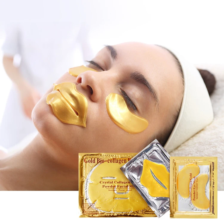 

Private Label Korean Hydrogel Remove Dark Circles Eye Mask Custom Silk 24k Gold Collagen Crystal Eye Mask, Gold crystal